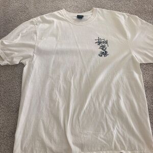 Stussy s/s White graphic Tee - xl